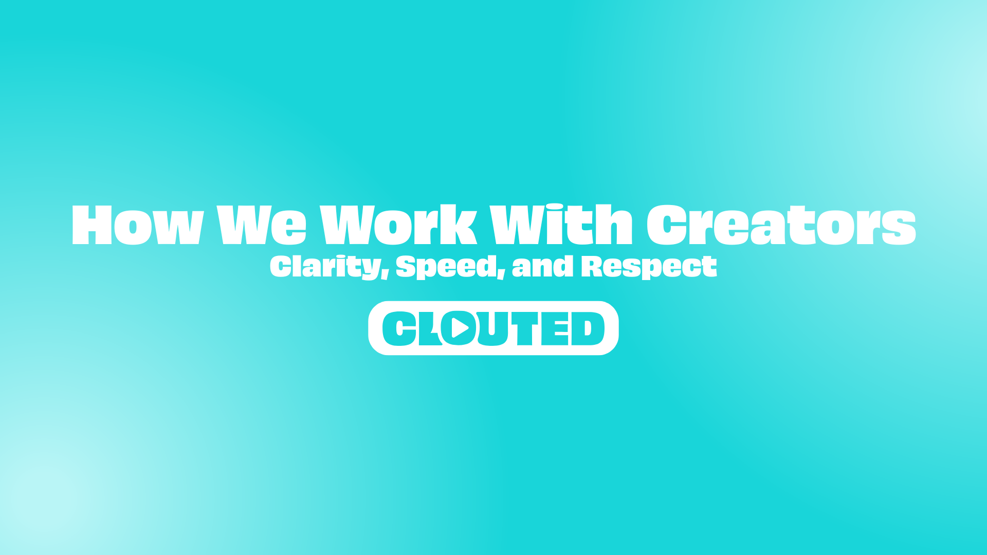 How We Work With Creators